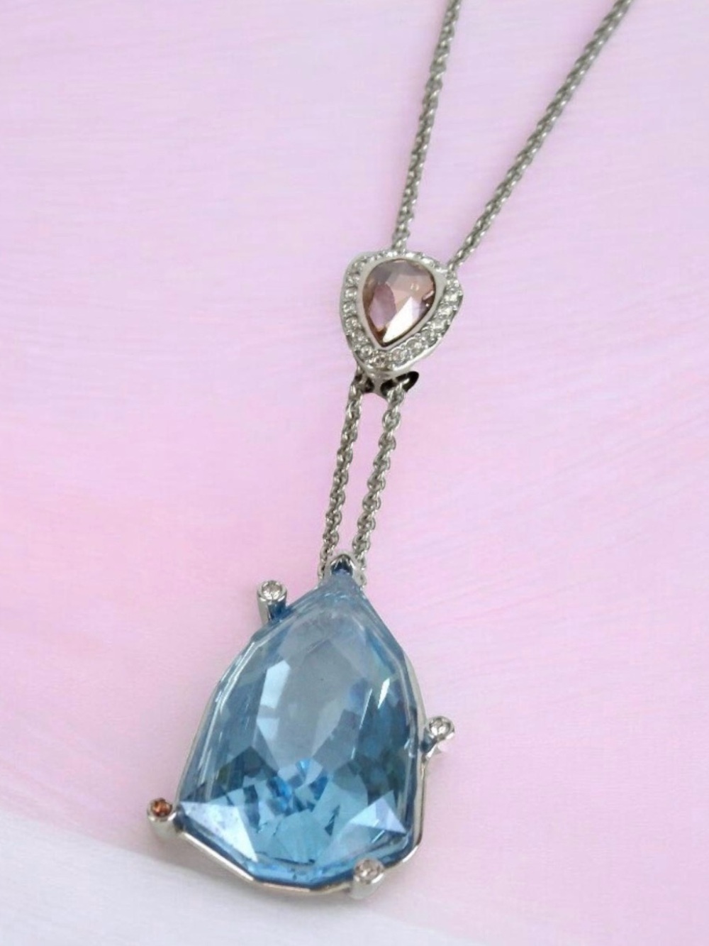 SWAROVSKI Crystal Long Slide Necklace ✨🤩🩵